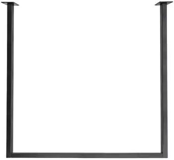 Natural Goods Berlin RECHTECK Kleiderstange U-Form Metall, Decken-/Wandmontage, 90x90cm, Schwarz