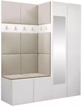 Mirjan24 Orion XII Garderoben-Set Kleiderschrank, Spiegel, Paneel 42x42, Haken (Orion XII)