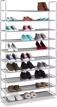 Relaxdays Schuhregal faltbar 50 Paar Schuhe