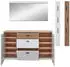 Livetastic Fresno Garderoben-Set 4-teilig Weiß matt/Eiche Artisan 222x180x34cm
