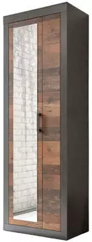 Furn.Design Ward Garderobenschrank Used Wood/Matera grau, 4 Fächer, 65x201x42cm (I-9MDMBR43)