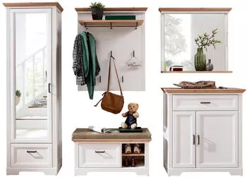 Innostyle Jasmin Garderoben-Set Pinie hell/Artisan Eiche 280x204cm