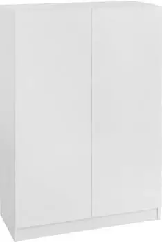 Borchardt-M&ouml;bel Vaasa Schuhschrank 2-t&uuml;rig, 6 F&auml;cher, 76x120cm, Wei&szlig; Hochglanz (453654)