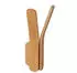 Relaxdays Doppel-Wandhaken aus Bambus, 4er-Set