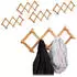 Relaxdays Wandgarderobe Holz faltbar, 10 Haken, 5er-Set