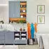 Relaxdays Wandgarderobe Holz faltbar, 10 Haken, 5er-Set