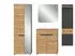 xonox.home Canu Garderobenkombination 4-teilig Basaltgrau/Eiche Artisan 220x190x37cm (C23)