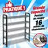 Five Gloves Schuhregal 5 Ebenen Metall Schwarz 76x71x19cm (160434C)
