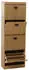 MCW Schuhschrank MCW-O39 4 Klappfächer MDF/Melamin 147x50x24cm, natur (99937)