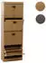 MCW Schuhschrank MCW-O39 4 Klappfächer MDF/Melamin 147x50x24cm, natur (99937)