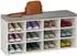 Relaxdays Schuhbank gepolstert 12 Fächer 104x49,5x31cm weiß/grau (10051174_489)