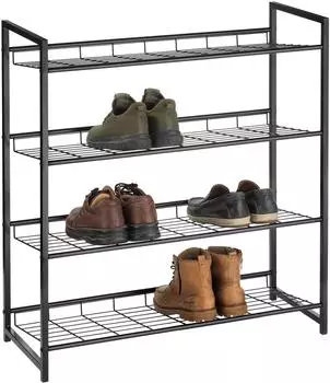 Caro M&ouml;bel Schuhregal ORDO Metall, schwarz, 81x84x30cm