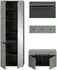 xonox.home Canu Garderobe 3-teilig, Basalt grau / Smoke Green, 160x190x37cm