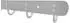 Intirilife Garderobenleiste Modell E Edelstahl 6 Haken 46x5cm (IL-100414)