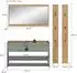ebuy24 Drive Garderobenkombination 4-teilig, Salbei/Artisan Oak, 172x192x32cm (D28)
