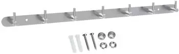 Intirilife Garderobenleiste Modell B Edelstahl 7 Haken 54x4.2cm (IL-100400)