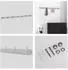 Intirilife Garderobenleiste Modell B Edelstahl 7 Haken 54x4.2cm (IL-100400)