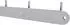 Intirilife Garderobenleiste Modell B Edelstahl 4 Haken 30cm (IL-100397)
