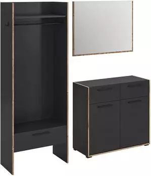 xonox.home Bueno Garderoben-Set basalt, Nox Oak, 180x189x37cm (BUENO)