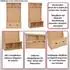 MCW Garderobe P27 mit Sitzbank, 4 Haken, Staufach, Melamin, 163x100x47cm, Walnuss-Optik (101405)