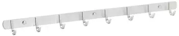 Sotech SAMU Hakenleiste 8 Haken, Edelstahl geb&uuml;rstet, 620mm