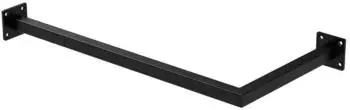 ML-Design Kleiderstange L-Form Wandmontage 60x30cm, schwarz, Stahl (ML-Design)
