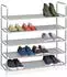 Relaxdays Schuhregal 20 Paar, 2er-Set, Grau/Schwarz