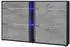 Vladon Today Schuhschrank 4 Klappen 2 Schubladen LED-Beleuchtung 155,5x95x28cm (Today)