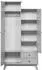 Woood Lily Garderobenschrank 2-türig Kiefernholz grau, 98x41x190cm (36790127-0)