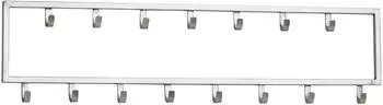 Finebuy Wandgarderobe Hakenleiste Metall silber 80cm