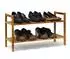 Relaxdays Schuhregal Walnuss stapelbar, 5er-Set