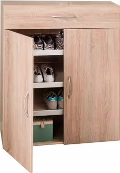 Wimex Multiraumkonzept Schuhkommode 2-t&uuml;rig, 1 Schubkasten, Eiche s&auml;gerau (77496942-0)