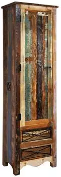 Massivmoebel24 Nature of Spirit #109 Garderobenschrank Altholz mehrfarbig 60x40x200cm (09-900-700-0010)