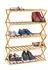 Relaxdays Schuhregal Bambus, 5 Ebenen, klappbar, 67x89x26cm