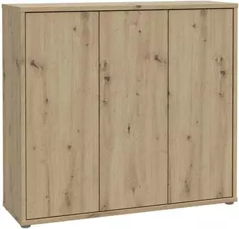 Forte Alice Springs Schuhschrank 3 T&uuml;ren, Artisan Eiche, 109,2x99,1x34,9cm