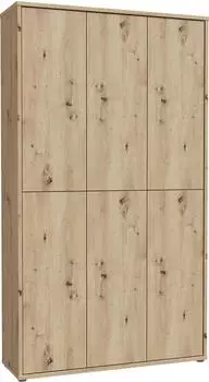 Forte Alice Springs Schuhschrank 6-t&uuml;rig Artisan Eiche (ACSS832-D78)
