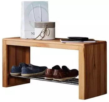 main möbel Schuhregal "Bayreuth" 81x30cm Kernbuche massiv geölt (160518-Ba)