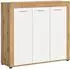 xonox.home Jam Schuhschrank 3 Türen Eiche Wotan/Weiß, 120x108x37cm