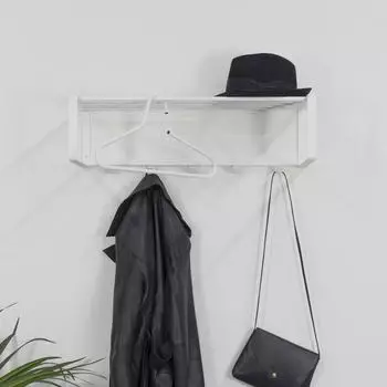 Spinder Design Rex 2 Wandgarderobe Stahl wei&szlig; pulverbeschichtet