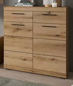 Inn.Furn Shawn Schuhschrank Evoke Eiche 2 Türen 2 Schubladen 90x96cm