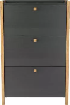 Woodman Charis Schuhkommode 84cm, schwarzgrau/Eiche (29469229-0)