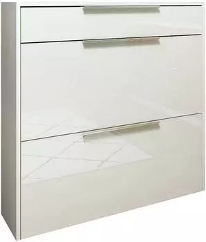 Borchardt-M&ouml;bel Oliva 2 Basic Schuhschrank H&auml;ngend Wei&szlig; Hochglanz 89x88x24cm