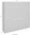 Borchardt-Möbel Oliva 2 Basic Schuhschrank Hängend Weiß Hochglanz 89x88x24cm