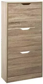 Atmosphera Schuhschrank 3 Klappen Holzoptik Natur (FIVE232-160392D)