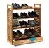 Relaxdays Baylee Schuhschrank Walnussholz mit Schublade, 81x70x27cm