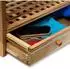 Relaxdays Baylee Schuhschrank Walnussholz mit Schublade, 81x70x27cm