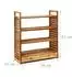 Relaxdays Baylee Schuhschrank Walnussholz mit Schublade, 81x70x27cm