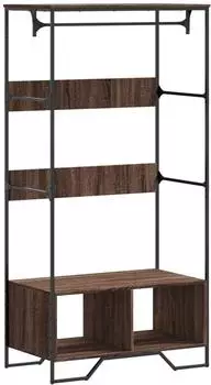 vidaXL Kleiderst&auml;nder Holzwerkstoff braun Eichen-Optik 90x50x180cm (848673)
