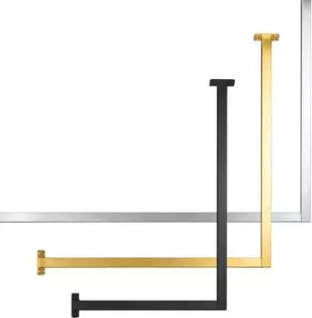 Natural Goods Berlin Kleiderstange L-Form Deckenmontage Metall, 110x60cm