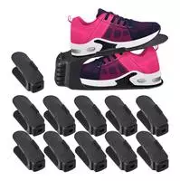 Relaxdays - 12er Set Schuhstapler, Bis Gr&ouml;&szlig;e 39/40, Rutschfeste Schuhablage,